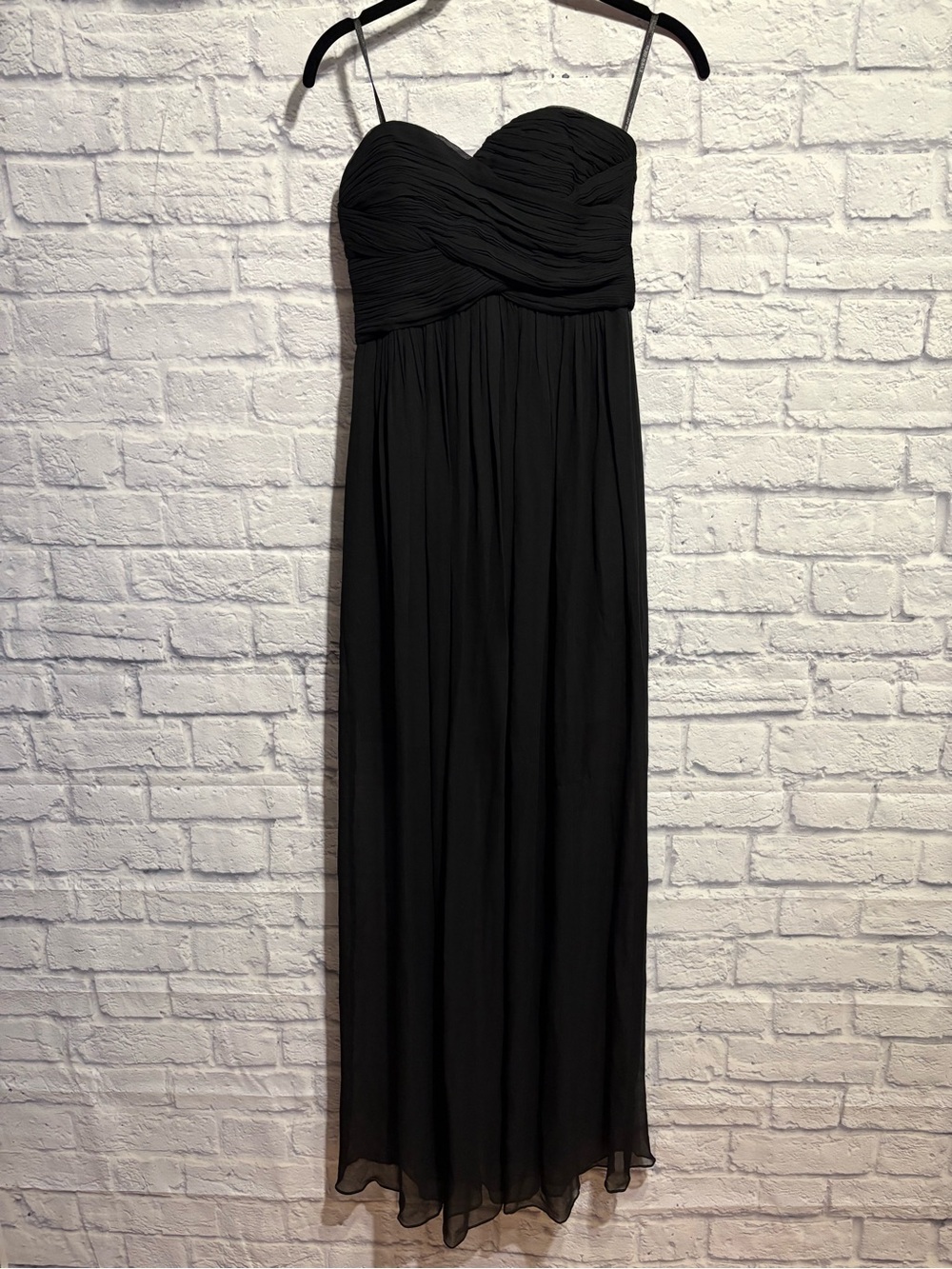 Ever New Elegant Black Strapless Maxi Silk Gown Dress Size 2